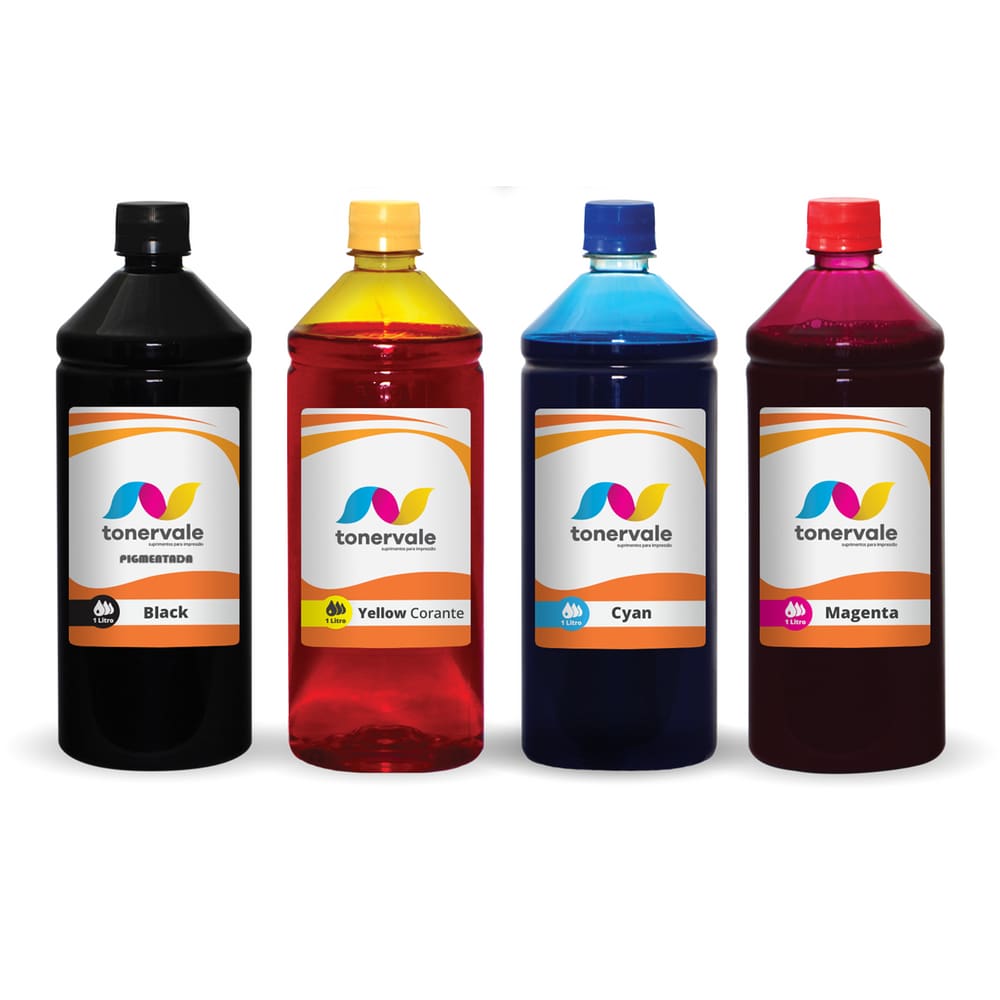 4 Tinta Para Impressora F4280 F4480 C4680 D110 60 1L BK Pigmentado