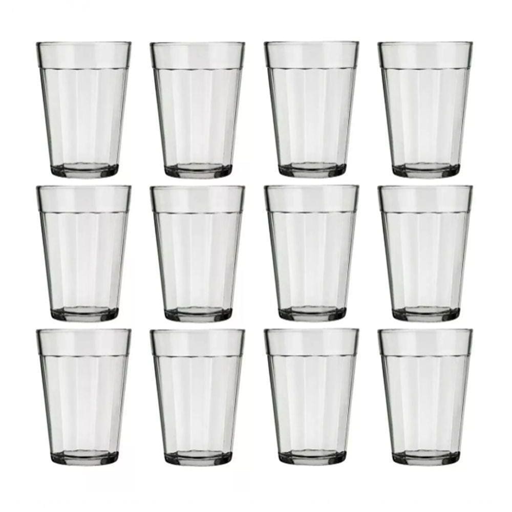 Jogo 12 Copos De Vidro Americano Tradicional Nadir Figueiredo 190ml Cerveja Boteco Bar