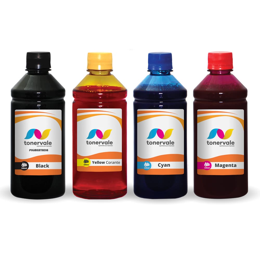 4 Tinta Para Impressora F4280 F4480 C4680 D110 1,25L BK Pigmentado