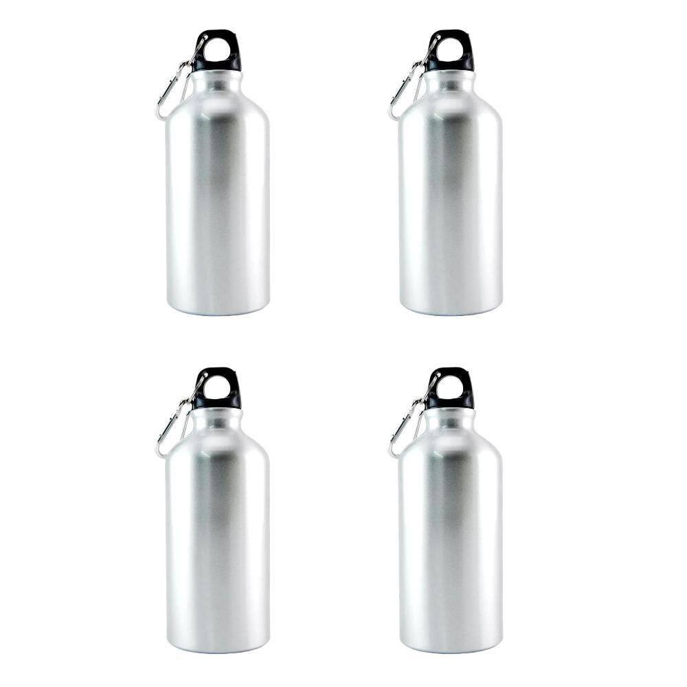 Kit 4 Garrafas Chaveiro Mosquetão 400Ml Personalizável