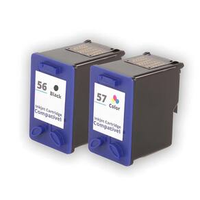 Kit Cartucho Para Impressora 1209 56 e 57 compatível