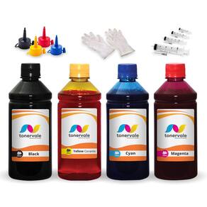 Kit 4 Tinta Para Impressora C309g D210a 3526 564XL de 500ml Platinum