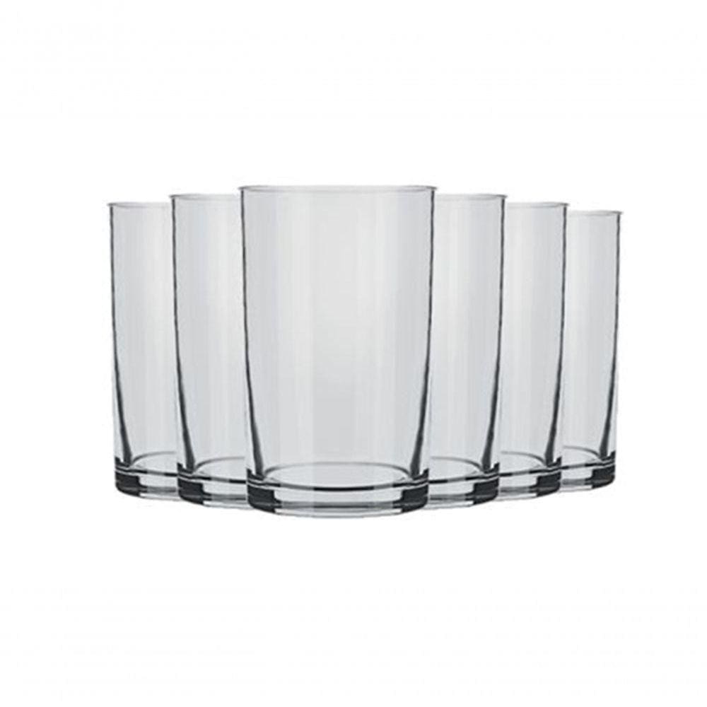 Jogo Copo Suco água Drink 200ml Vidro Cilíndrico