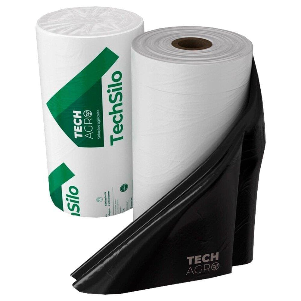 Lona Plástica Techsilo Preta/Branca 6x100m 57kg Techagro