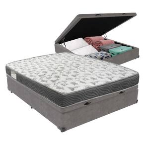 Cama Box Baú Iso100 Ortobom Viúvo Cinza Espuma D33