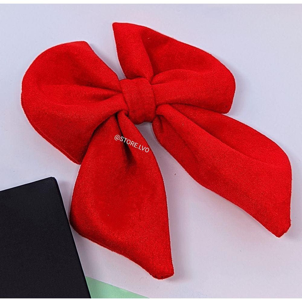 Laço de Tecido Linho com pontas Longas / Laço presilha para Cabelo / Laços grande para Adulto e Infantil Feminino Luxo