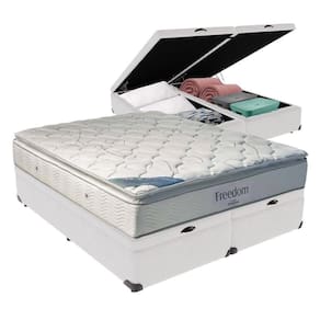Cama Baú E Colchão King Ortobom Freedom Espuma D33