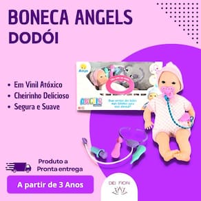 Boneca Coleção Angels Menina Menino Dodói Com Acessórios Top