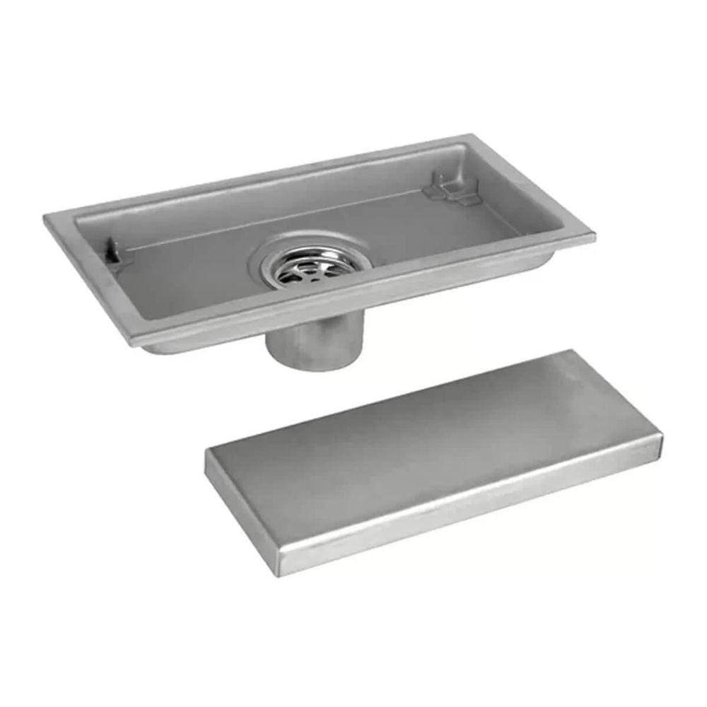 Ralo Linear Oculto Inox 40Cm Banheiro Anti Odor Resistente