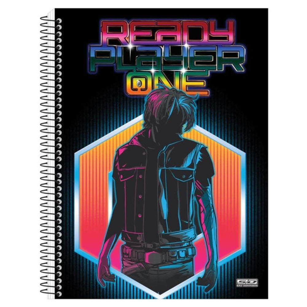 Caderno Universitário Capa Dura 10 Matérias Jogador Nº 1 Ready Player One São Domingos