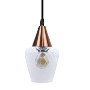 Lustre Pendente Taschibra Monalisa Pp Boreal Transparente E27 Bivolt Cobre