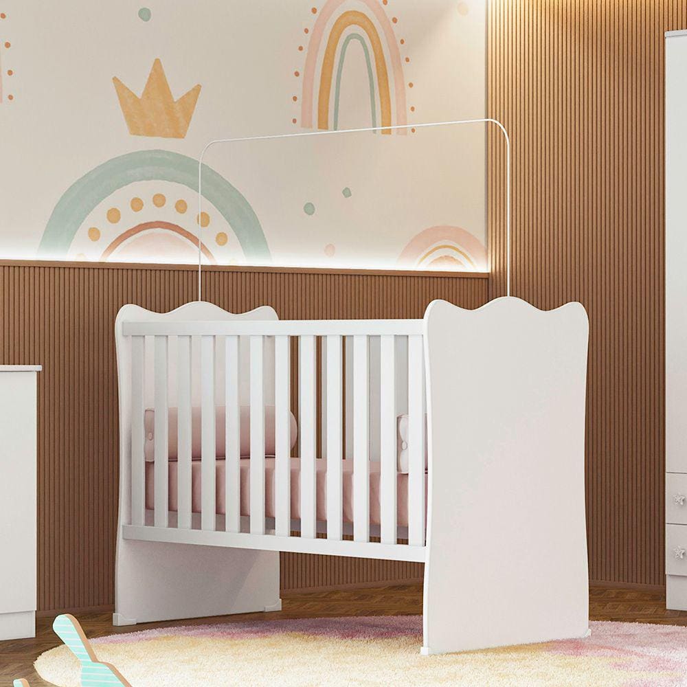 Berço Simples Doce Sonho 1 Qmovi Branco