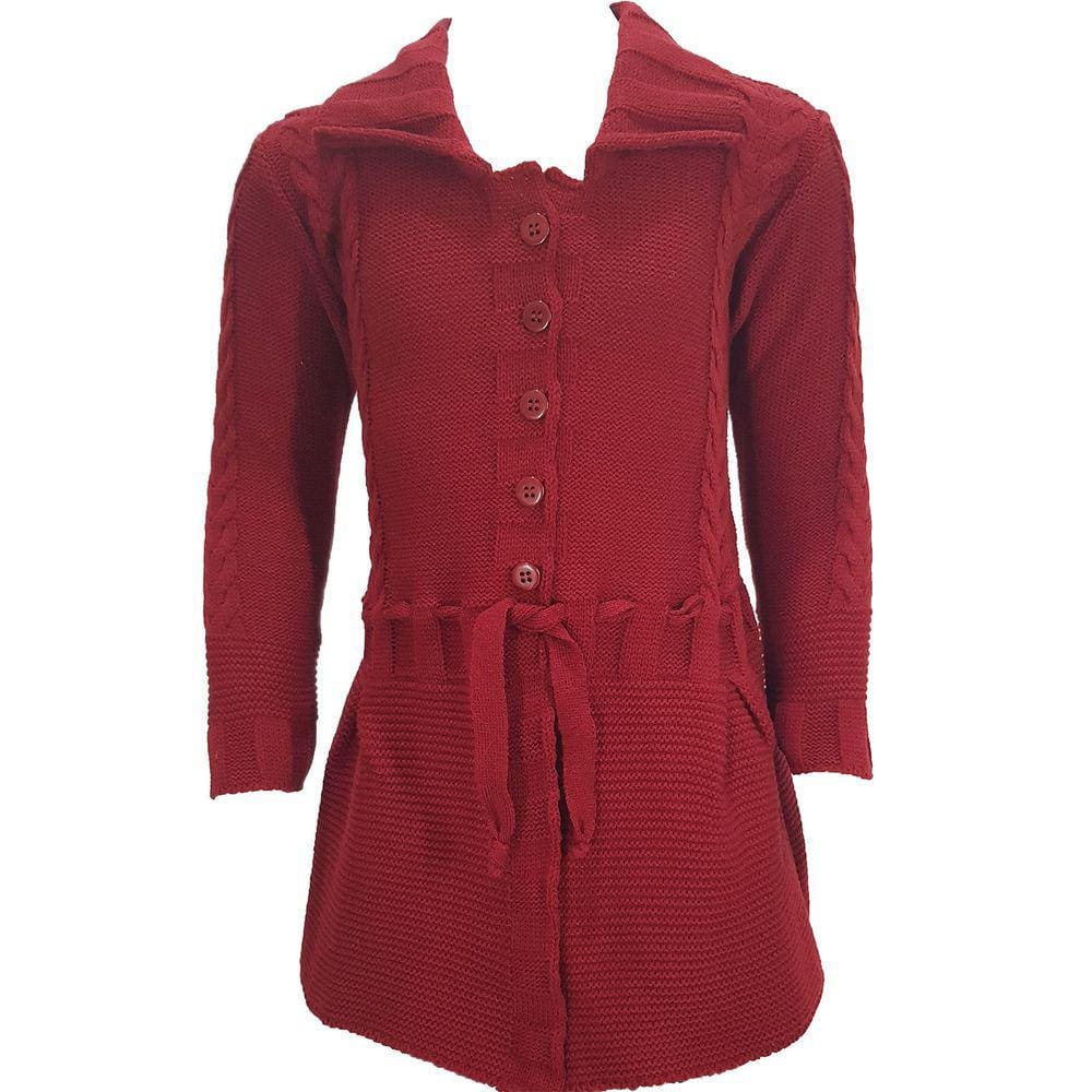 Sobretudo Infantil Feminino Trança - Katlen Tricot