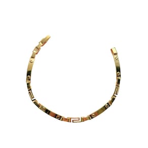 Pulseira Masculina Elos Quadrados - Banhada em Ouro 18k