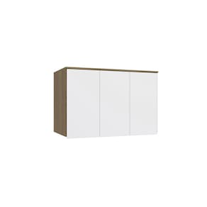 Armário Aéreo 3 Portas Kappesberg Adapt Nogueira/Branco