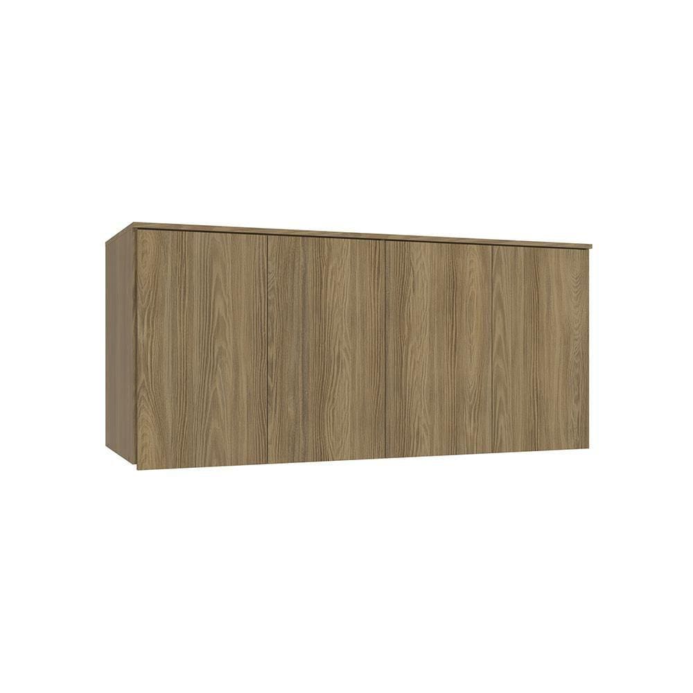 Armário Aéreo 4 Portas Kappesberg Adapt Nogueira 155cm