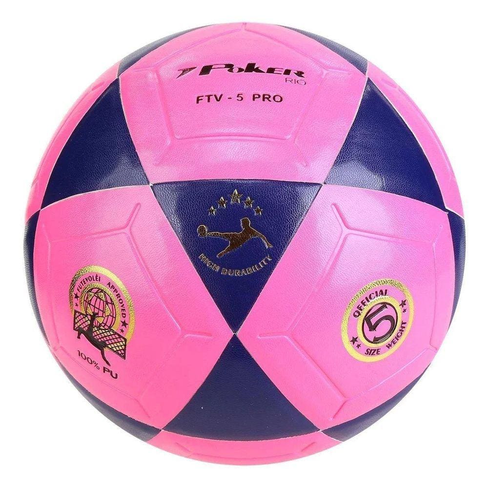Bola de Futevôlei Poker Rio - Rosa e Preto