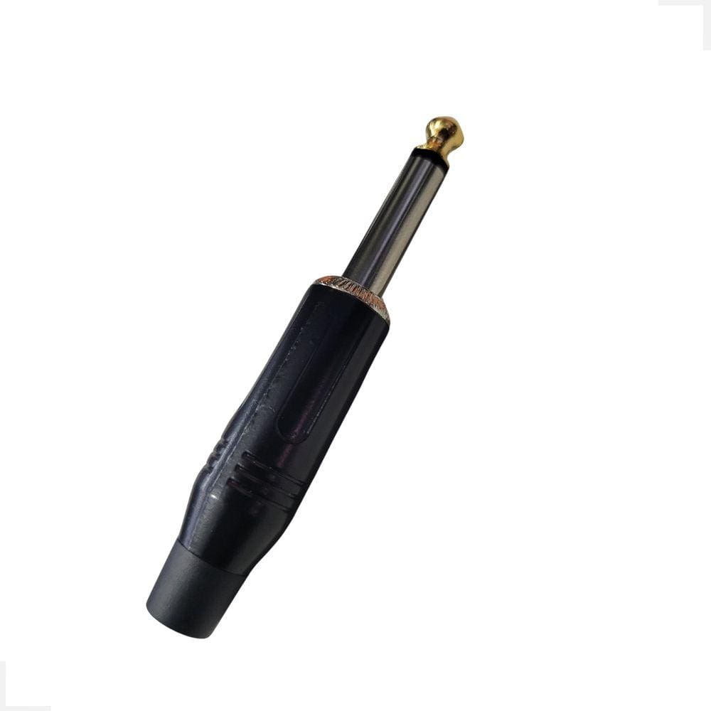 Plug P10 Mono Profissional Preto Ponta De Cobre P02bc-Nc1 Mxt