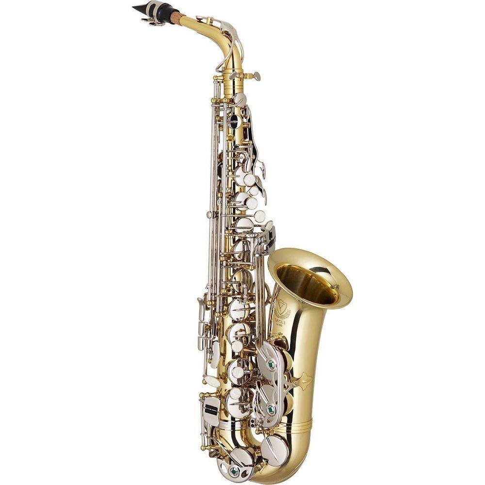 Saxofone Alto Eagle Laqueado Com Chaves Niqueladas - Sa500Ln