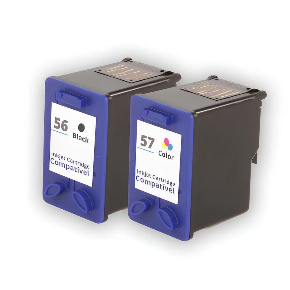 Kit Cartucho Para Impressora 9680 56 e 57 compatível