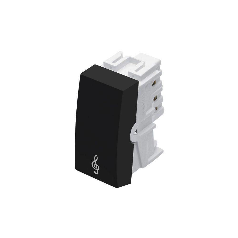 Módulo Pulsador Para Campainha Fame Habitat Black 16a Preto