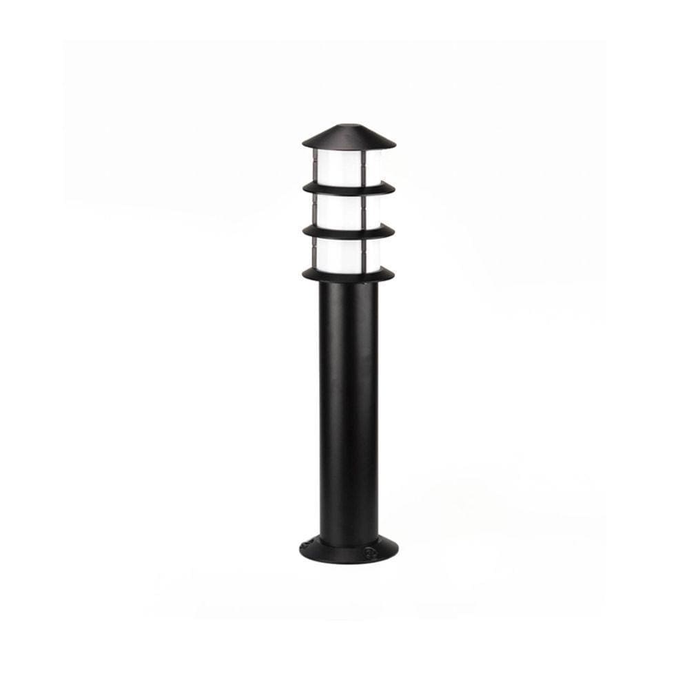 Poste Balizador Germany Oriental 55cm E27 Bivolt Preto Fosco