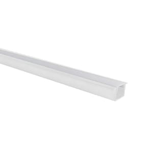Perfil De Embutir Para Fita Led Blumenau Line 25mm Com 1 Metro Branco Fosco