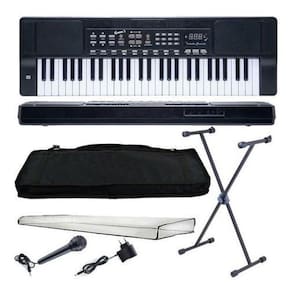 Kit Teclado Musical Queens N19-0563 Iniciantes 54 Teclas Led