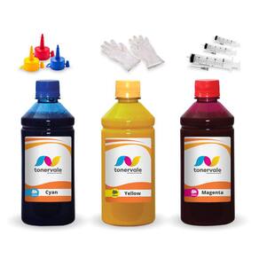 Kit 3 Tinta Para Epson L120 T664120 CMYK 500ml