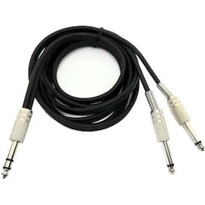 Cabo Insert Y P10 Stereo X 2 P10 Mono 5 Metros Profissional