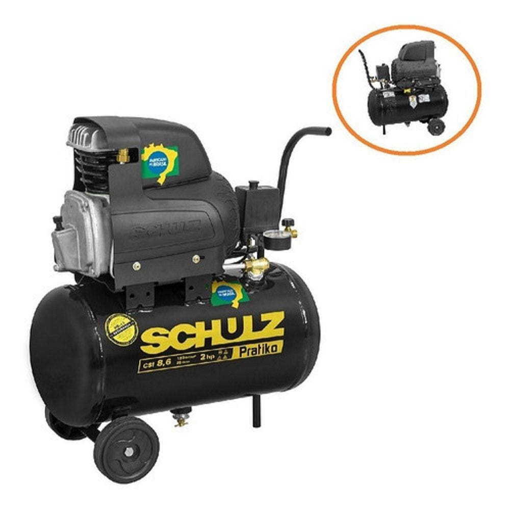Compressor Ar 8,6Pés Pratiko Csi 8,6 25L 220V Schulz