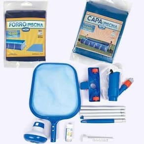 Acessórios Para Piscina 10000 Mor Capa Forro + Kit Limpeza