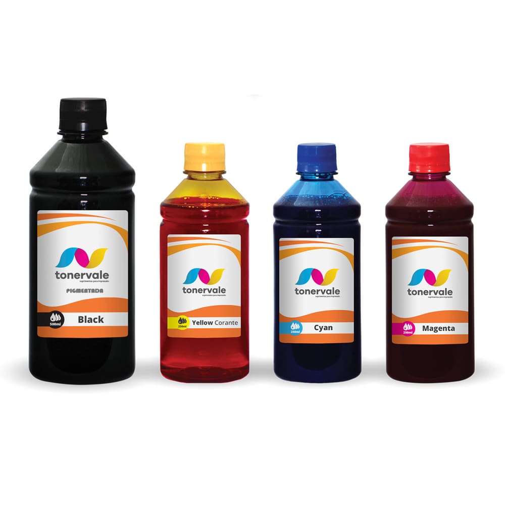 4 Tinta Para Impressora Smart Tank 724 581 674 1,25L BK Pigmentado