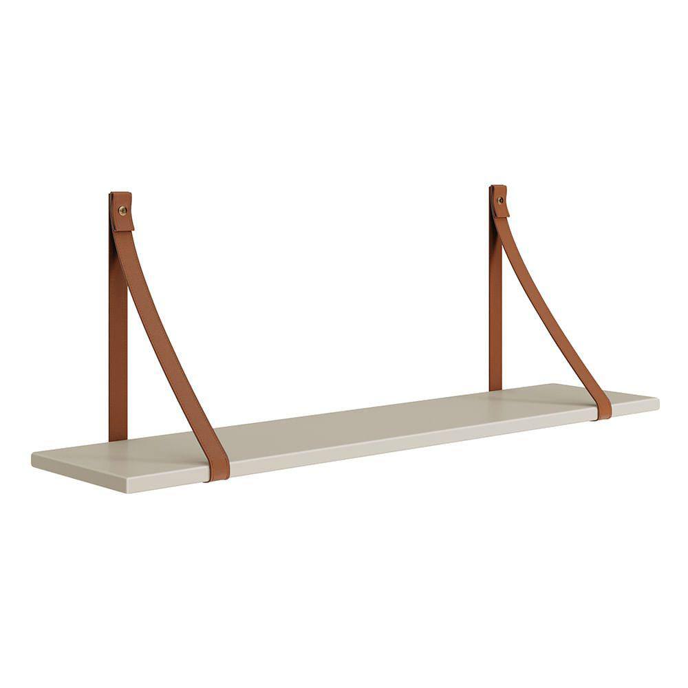 Conjunto com 2 Prateleiras Luna Areia Fosco - 89cmx19cmx29cm