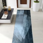 Tapete Passadeira Sala Quarto 0,60 M X 1,80m Antiderrapante Berlim Estampado Abstrato