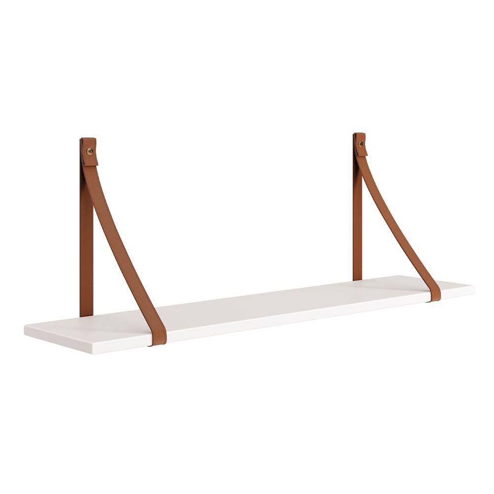 Conjunto Luna com 2 Prateleiras Branco Fosco - 89cmx19cmx29cm