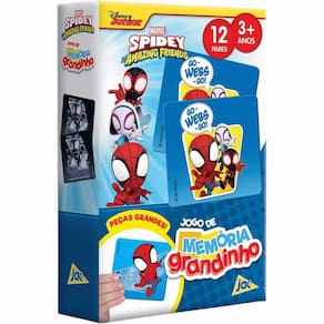 Brinquedo Jogo de Memoria Grandinho Spidey 12 Pares Toyster