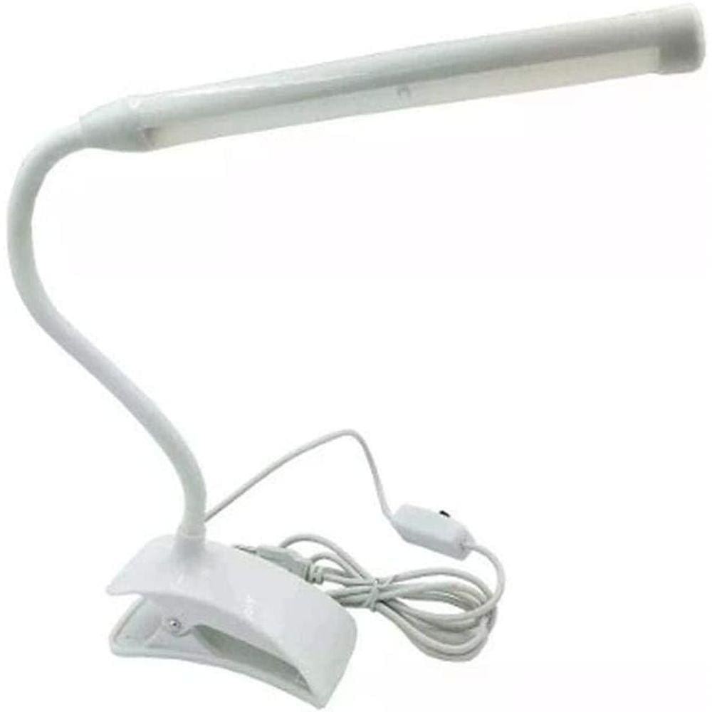 Luminária Flexível Tubo 13 Leds Com Clipe Prendedor Garra Fina