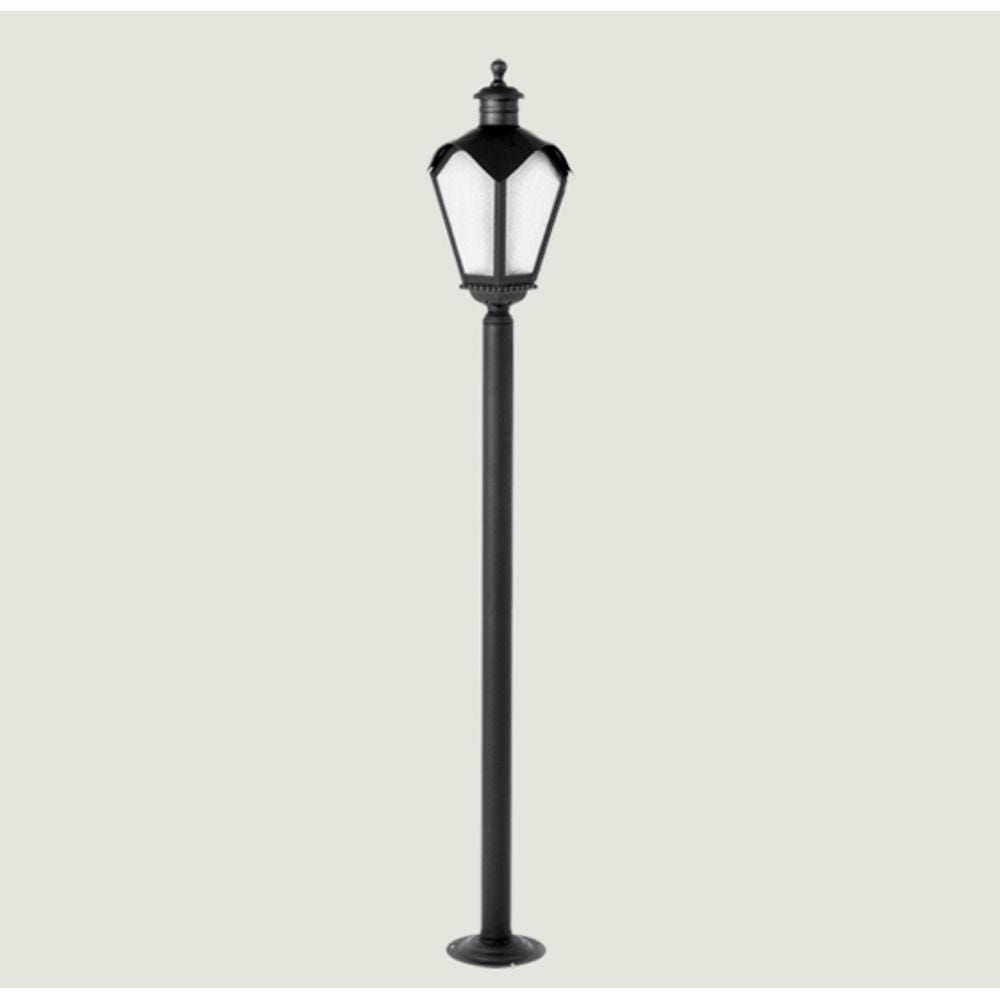 Poste Para Jardim Colonial Sinha Alumínio Preto 1.10m 2002