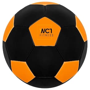 Bola Futebol Preto Laranja Florescente Neon Esporte Treinamento Criança Adulto – Wct Fitness