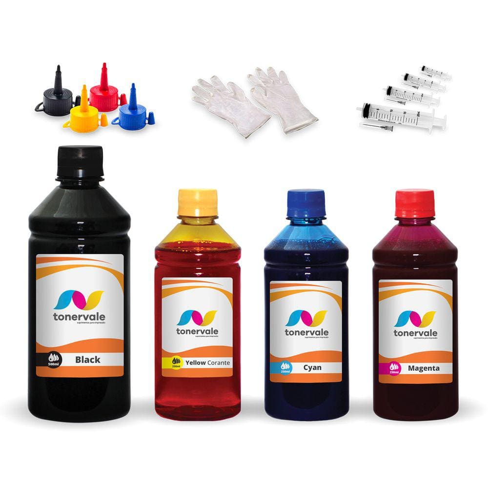 Kit 4 Tinta Para Impressora T520 T525 T530 711XL 1,25 Litros Platinum