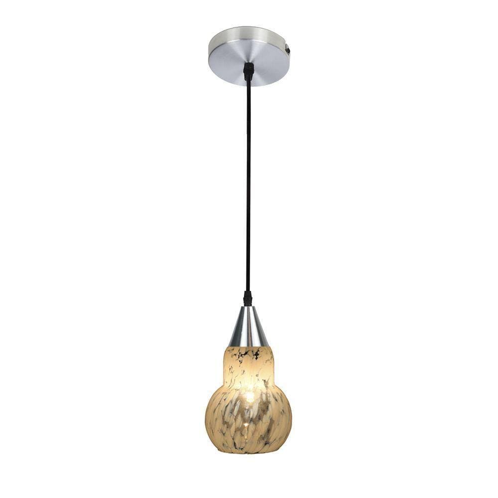 Lustre Pendente Taschibra Verona E27 Transparente Leitoso Bivolt Prata