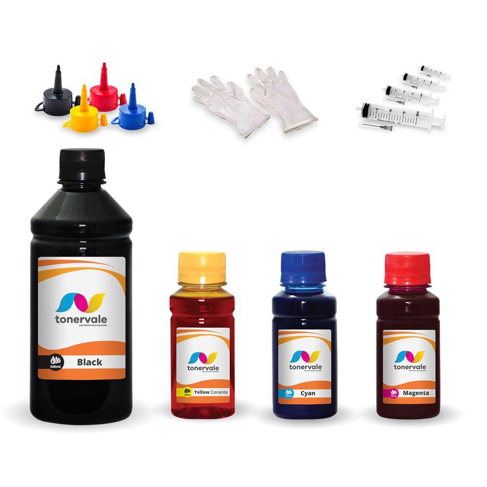 Kit 4 Tinta Para Impressora T520 T525 T530 711XL 800ml Platinum
