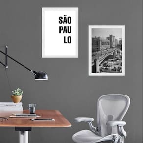 Kit 2 Quadros Foto Antiga São Paulo 33X24Cm - Com Vidro