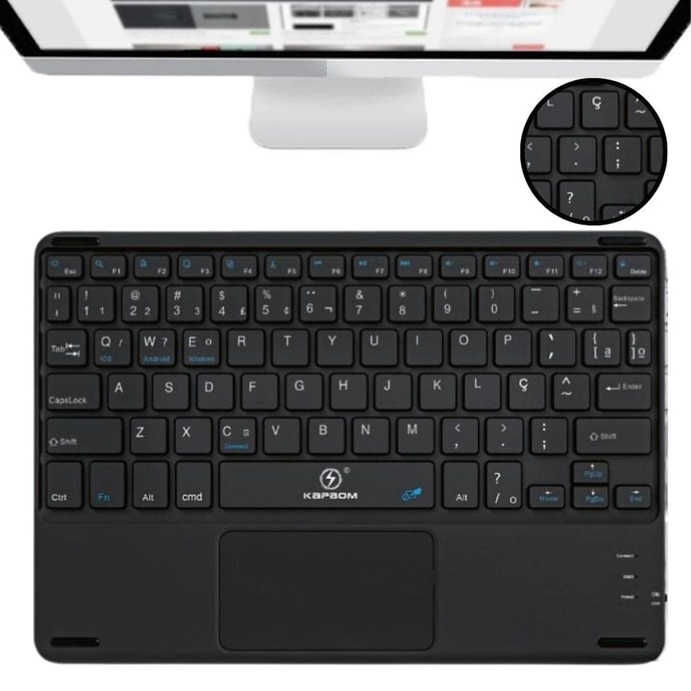 Kit Teclado + Mouse Touchpad Para Tablet Amazon Fire Hd 10