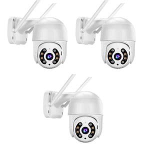 Kit 3 Câmera Externa Ip A Prova D`Água Infravermelho Alarme