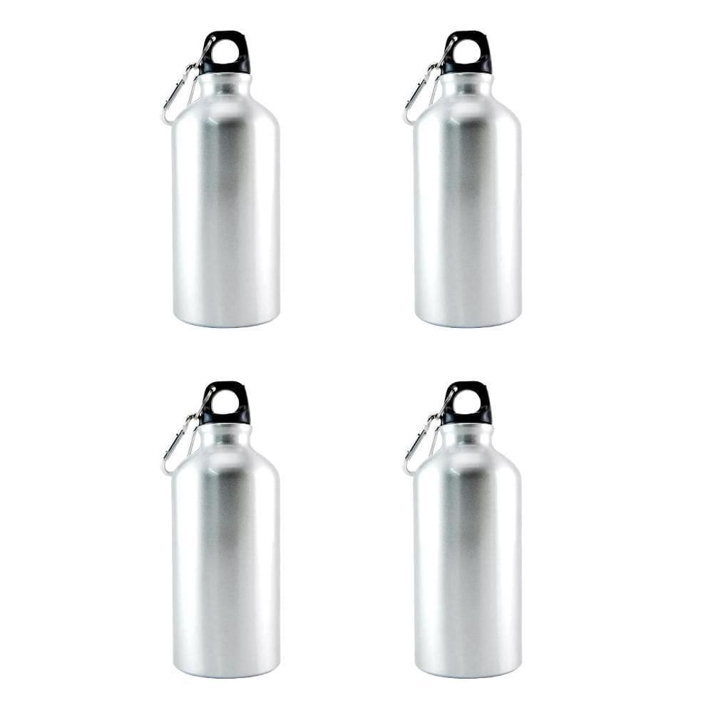 Kit 4 Garrafas Chaveiro Mosquetão 400Ml Personalizável