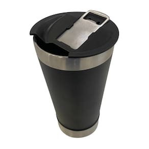 Copo Térmico Com Tampa E Abridor Preto 473Ml Cerveja