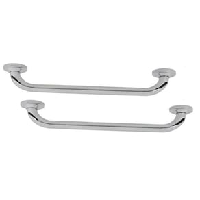 Barra Alça Apoio 30cm Inox Kit 2 Uni Anti Queda Idoso Gestante Pcd Cadeirante Suporte Evita Acidente Banheiro Escada Box Casa
