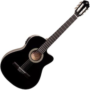 Violão Flat Giannini Eletroacústico 14 Ceq Bk Nylon Cutaway